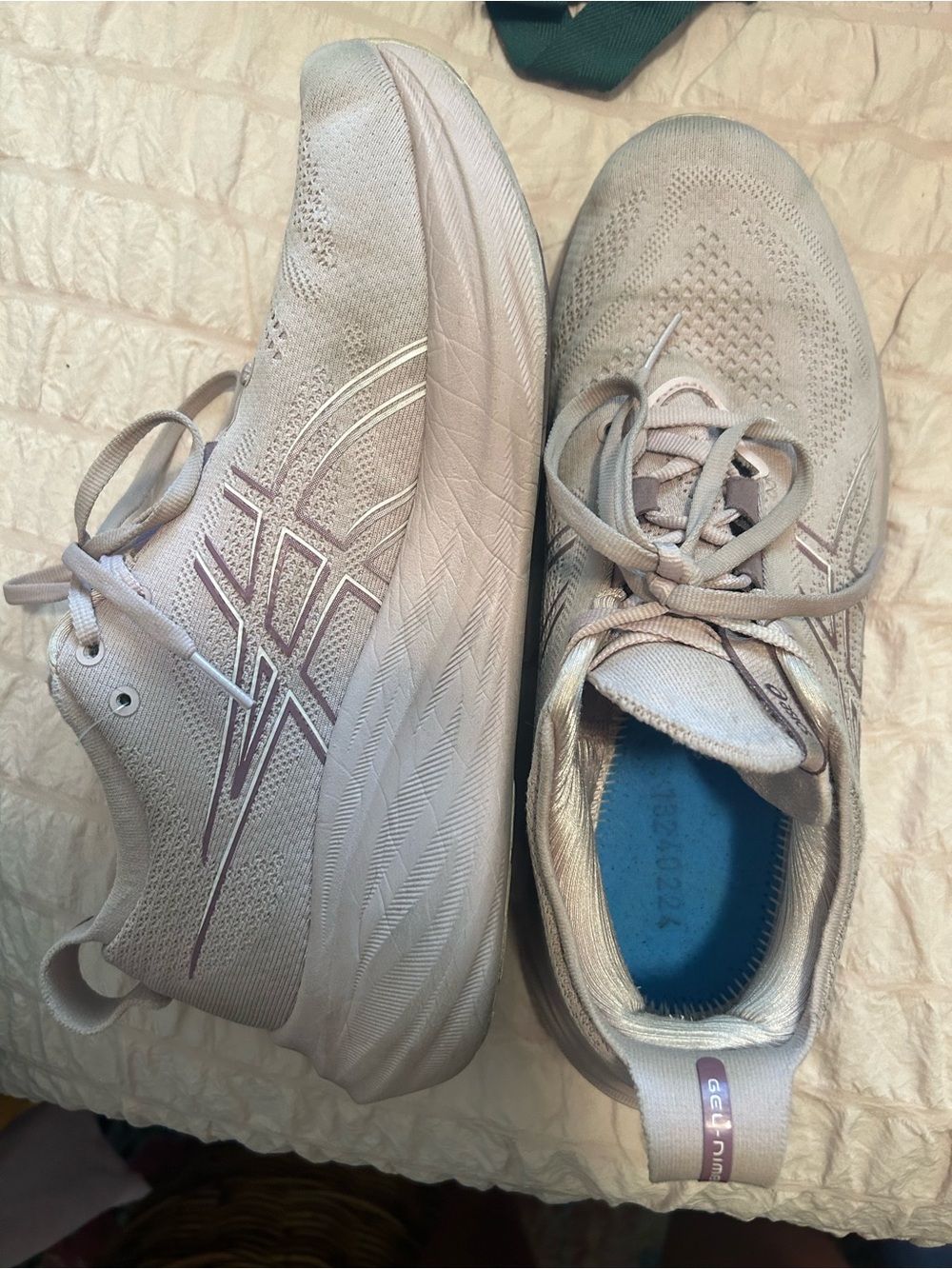 ASICS Women's Pale Pink Mesh Athletic Shoes